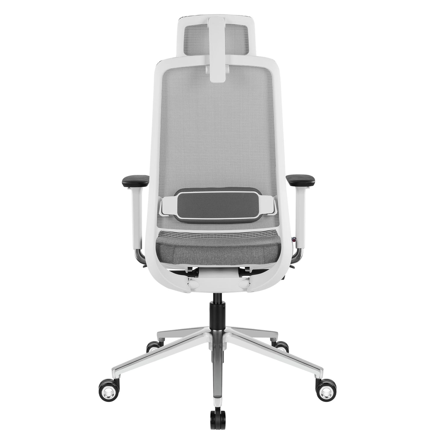 FILO-A 2.0 Chaise pivotante de bureau avec appui-tête | Support de la lordose, retour en mesh, gris