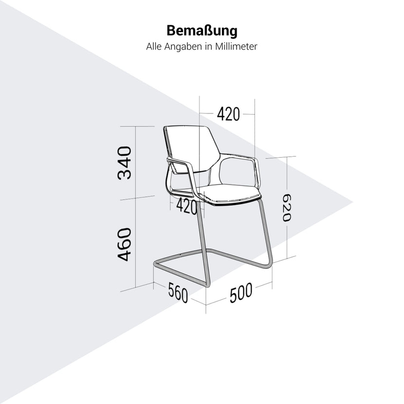FILO-C cantilever chair | Armrests, stackable, black