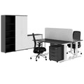 FUSION DUO Set - Complete office for two workstations | Anthracite / White - 1 Thumbnail Image