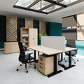 FUSION DUO Set - Complete office for two workstations | Amber oak - 2 Thumbnail Image