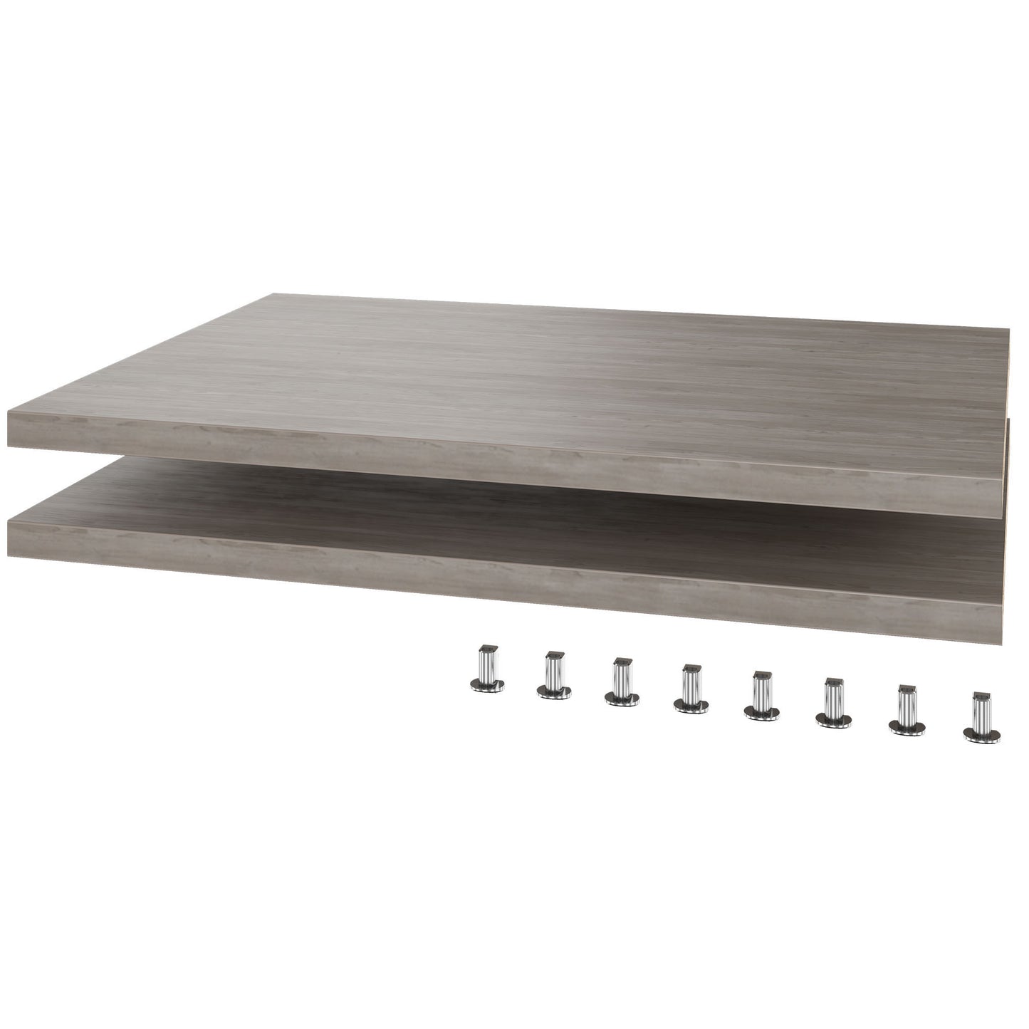 UNI shelf for sliding door wardrobe | Wardrobe width: 1200 mm, 2 pieces, northern oak grey