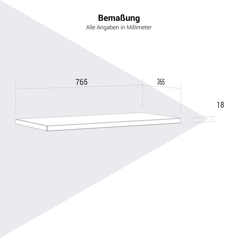 UNI shelf | Cabinet width: 800 mm, 1 piece, maple