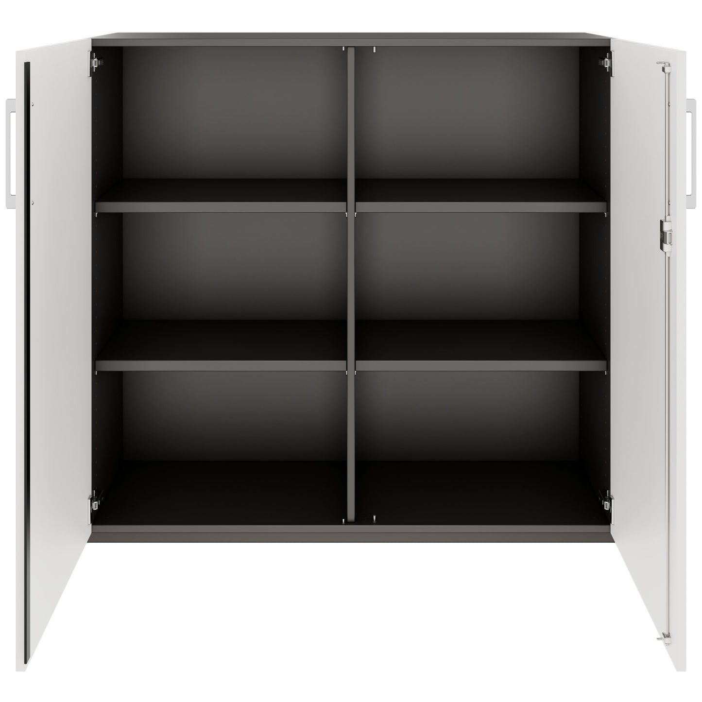 PRO Armoire de porte d'aile | 3 oh, 800 - 1200 x 1140 mm, Soft -Close, graphite / blanc