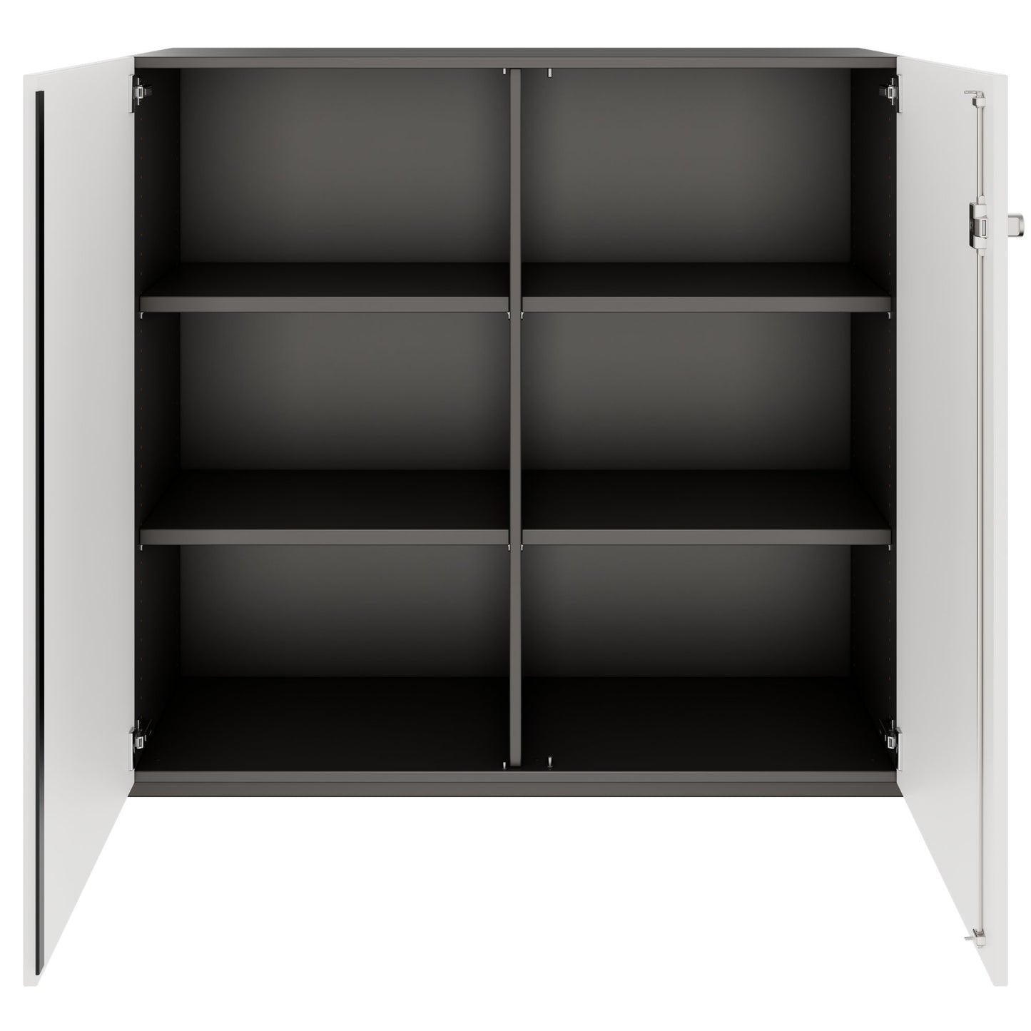 PRO Armoire de porte d'aile | 3 oh, 800 - 1200 x 1140 mm, Soft -Close, graphite / blanc