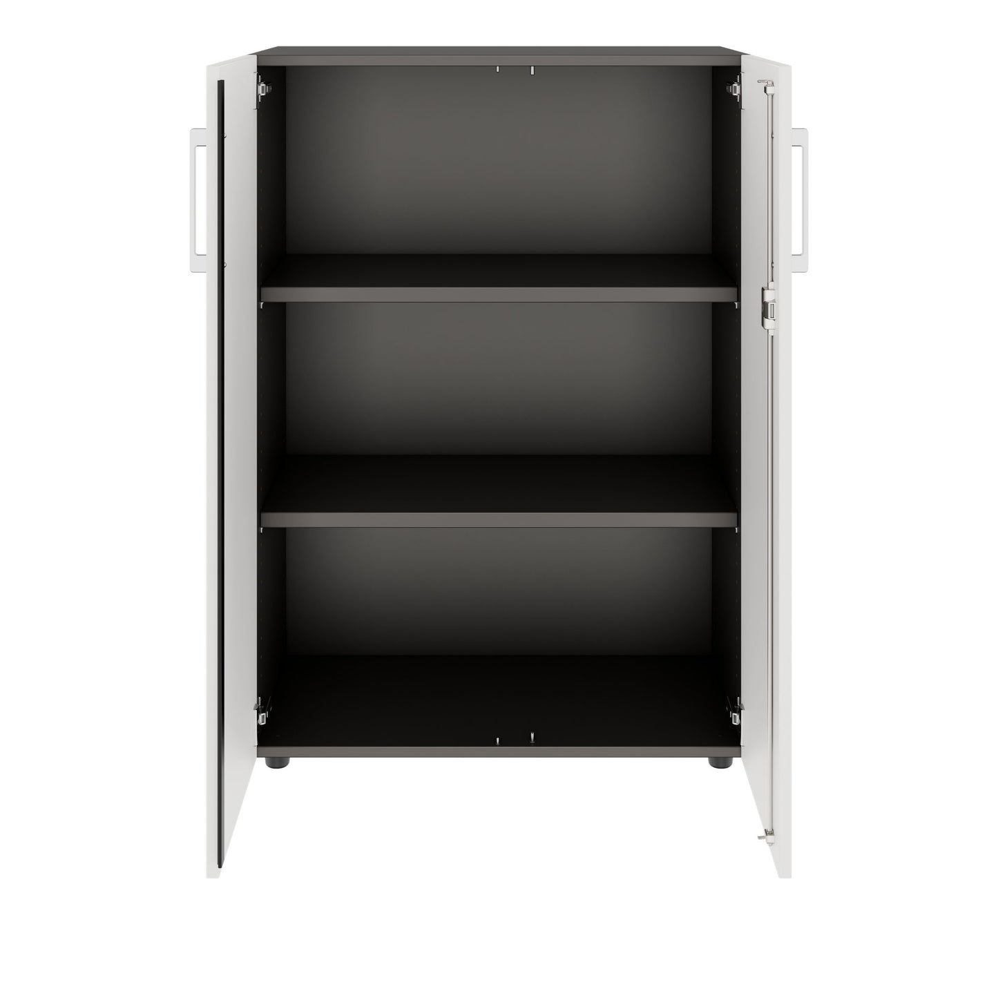 PRO Armoire de porte d'aile | 3 oh, 800 - 1200 x 1140 mm, Soft -Close, graphite / blanc