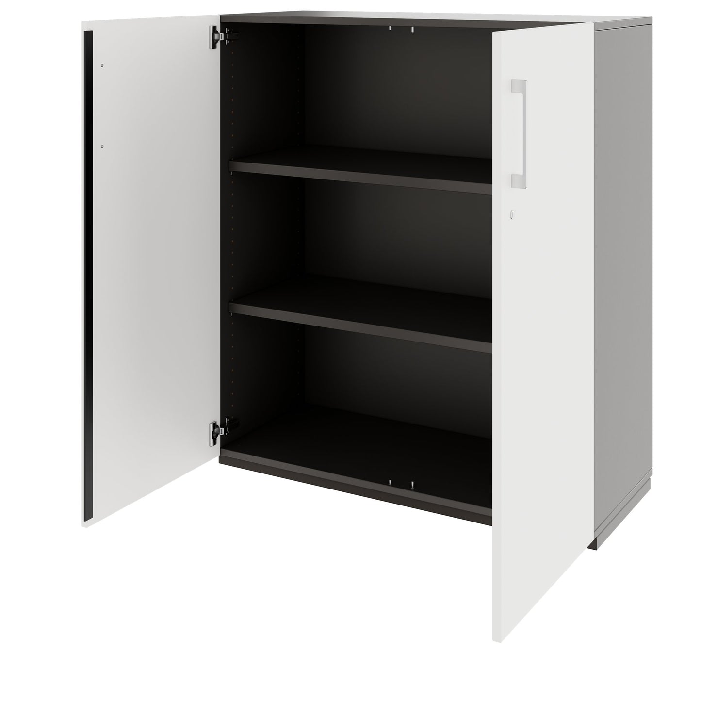 PRO Armoire de porte d'aile | 3 oh, 800 - 1200 x 1140 mm, Soft -Close, graphite / blanc