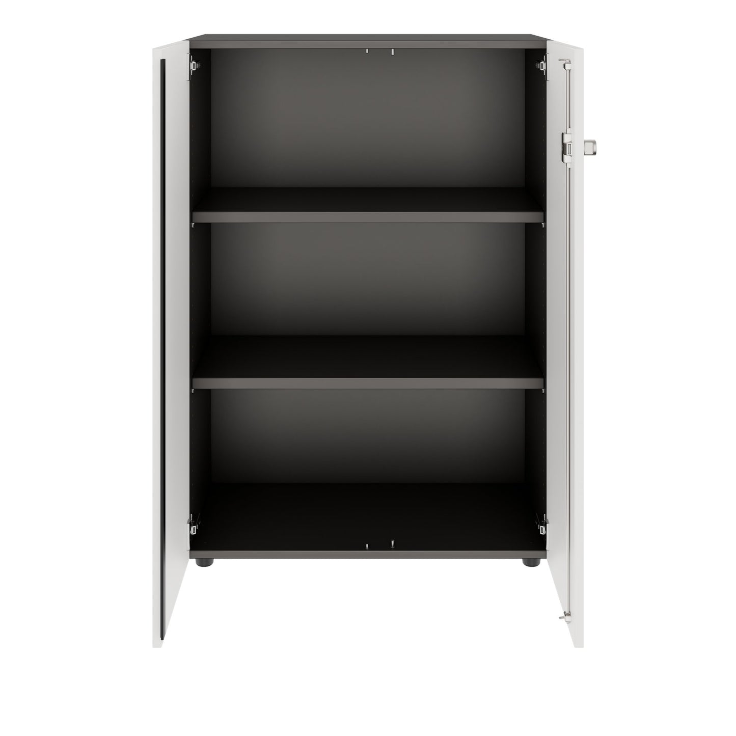 PRO Armoire de porte d'aile | 3 oh, 800 - 1200 x 1140 mm, Soft -Close, graphite / blanc