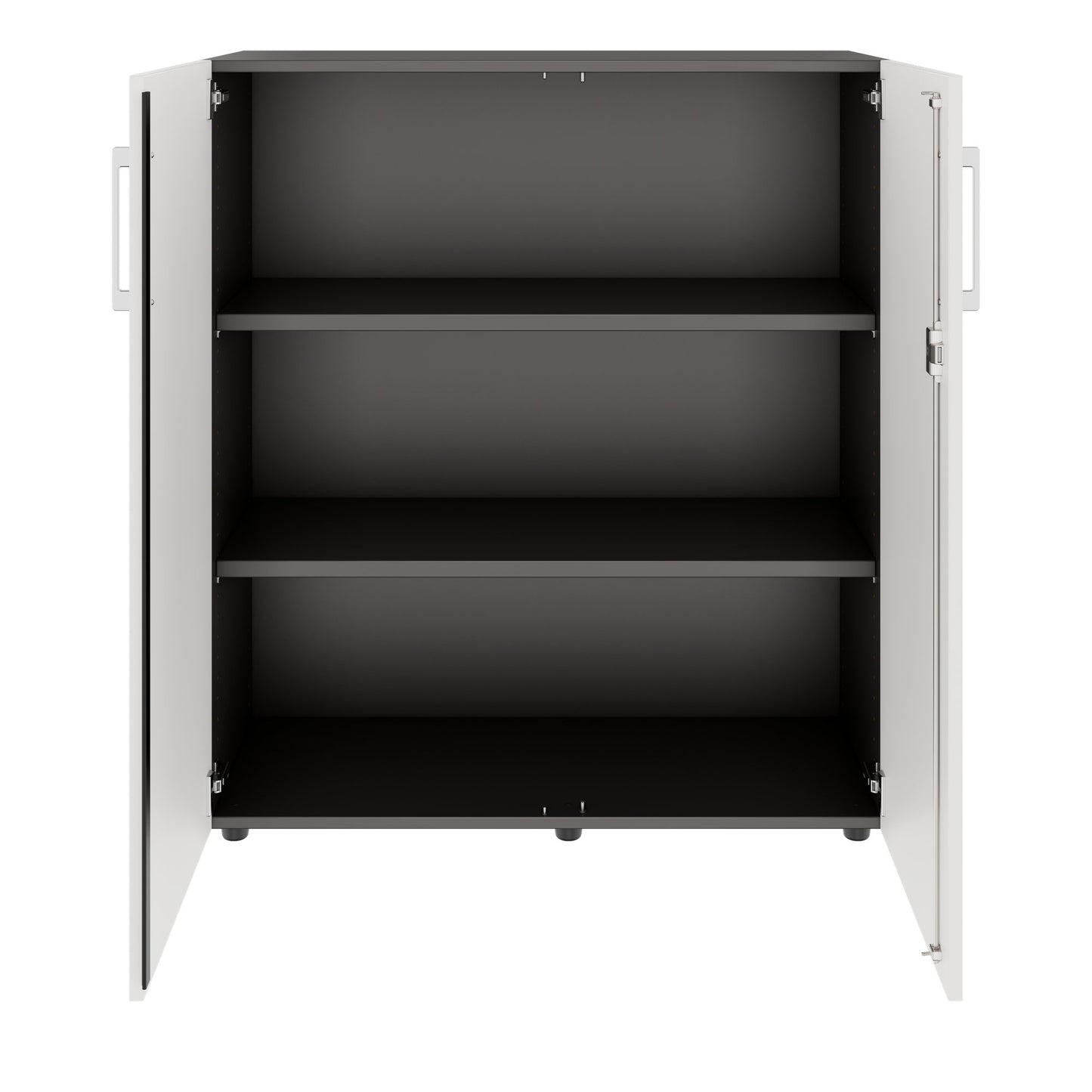 PRO Armoire de porte d'aile | 3 oh, 800 - 1200 x 1140 mm, Soft -Close, graphite / blanc