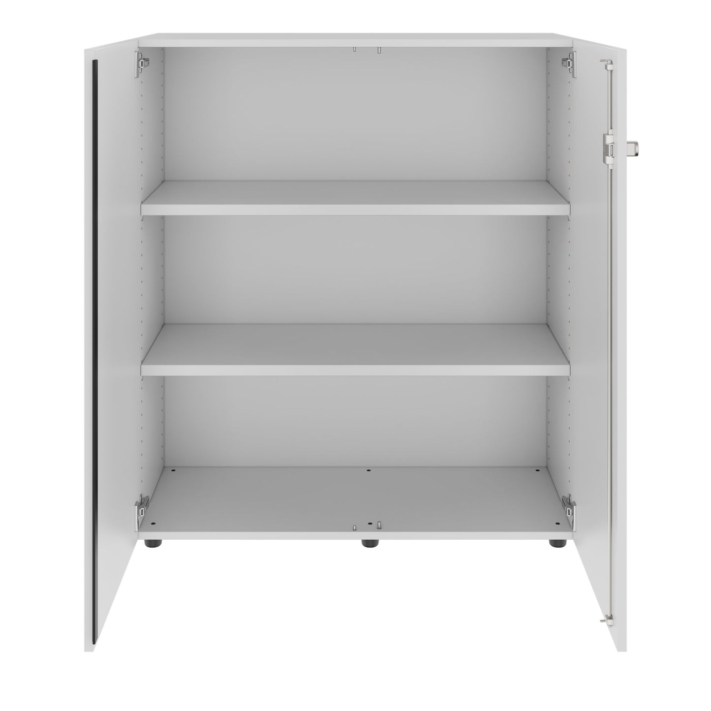 PRO hinged door cabinet | 3 OH, 800 - 1200 x 1140 mm, soft close, gray