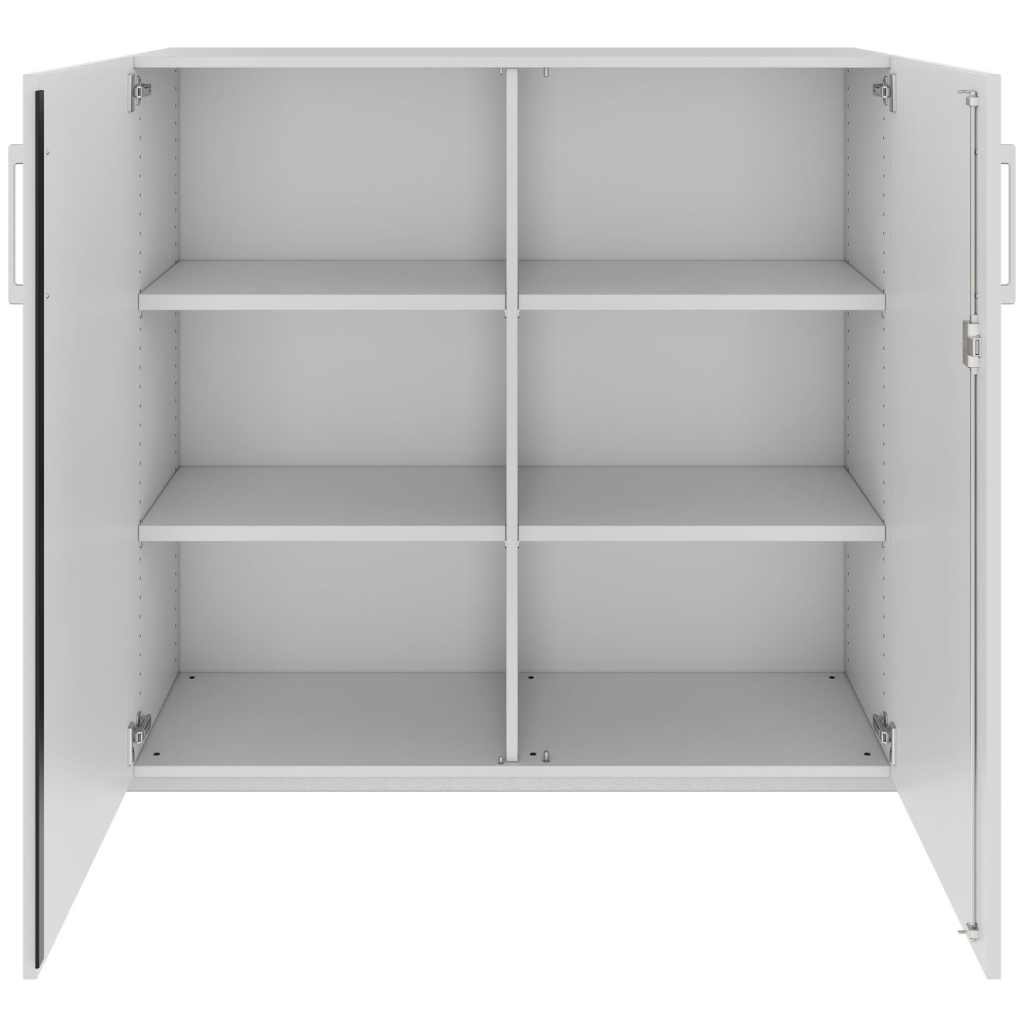 PRO hinged door cabinet | 3 OH, 800 - 1200 x 1140 mm, soft close, gray