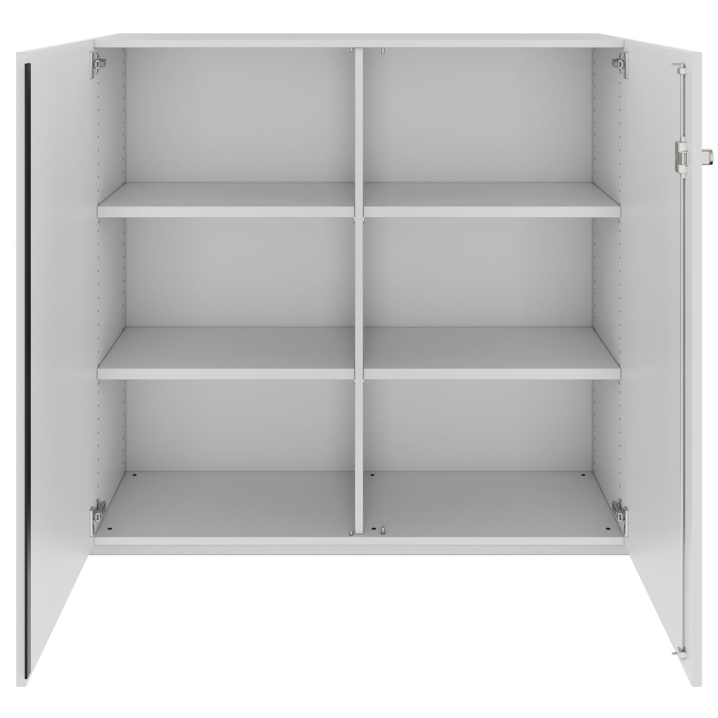 PRO hinged door cabinet | 3 OH, 800 - 1200 x 1140 mm, soft close, gray