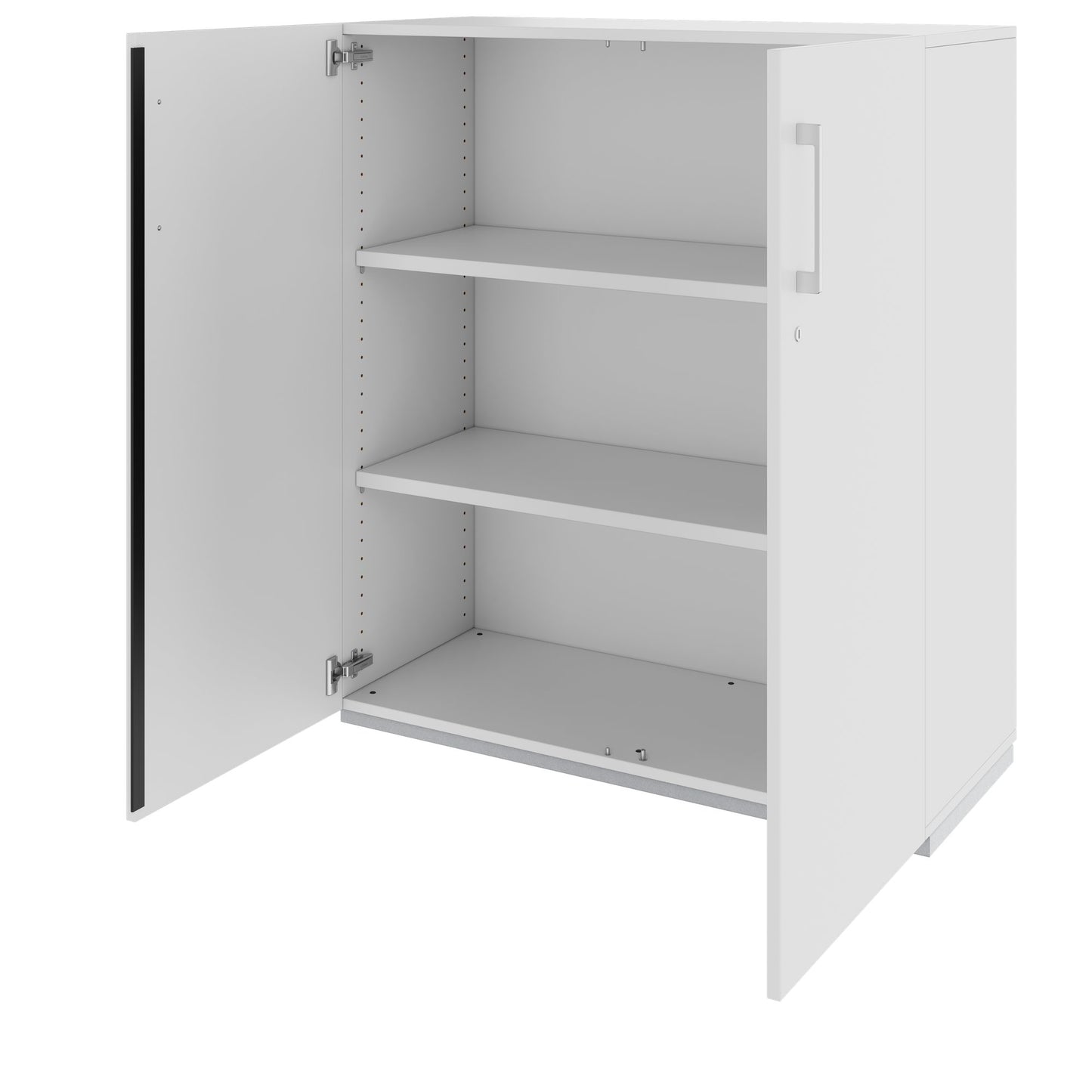 PRO hinged door cabinet | 3 OH, 800 - 1200 x 1140 mm, soft close, gray