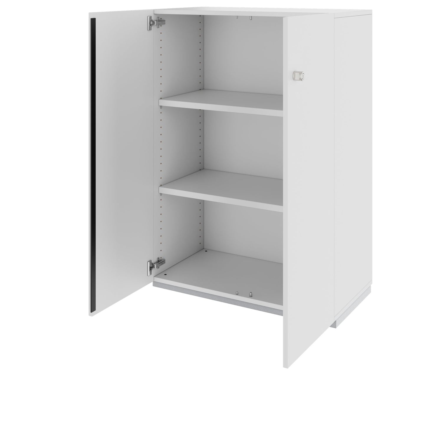 PRO hinged door cabinet | 3 OH, 800 - 1200 x 1140 mm, soft close, gray