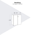 PRO Flügeltürenschrank | 3 OH, 800 - 1200 x 1140 mm, Soft-Close, Grau - 14 Thumbnail Image