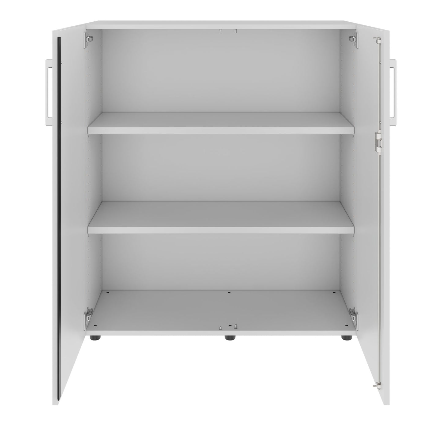 PRO hinged door cabinet | 3 OH, 800 - 1200 x 1140 mm, soft close, gray