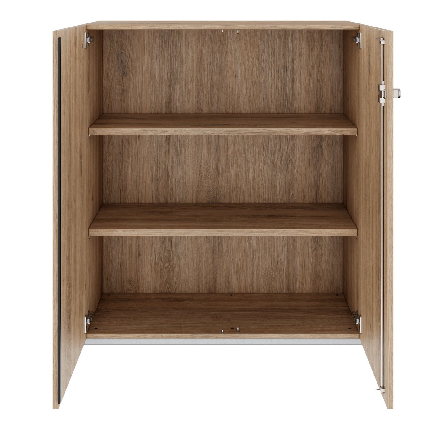 PRO Flügeltürenschrank | 3 OH, 800 - 1200 x 1140 mm, Soft-Close, Natureiche