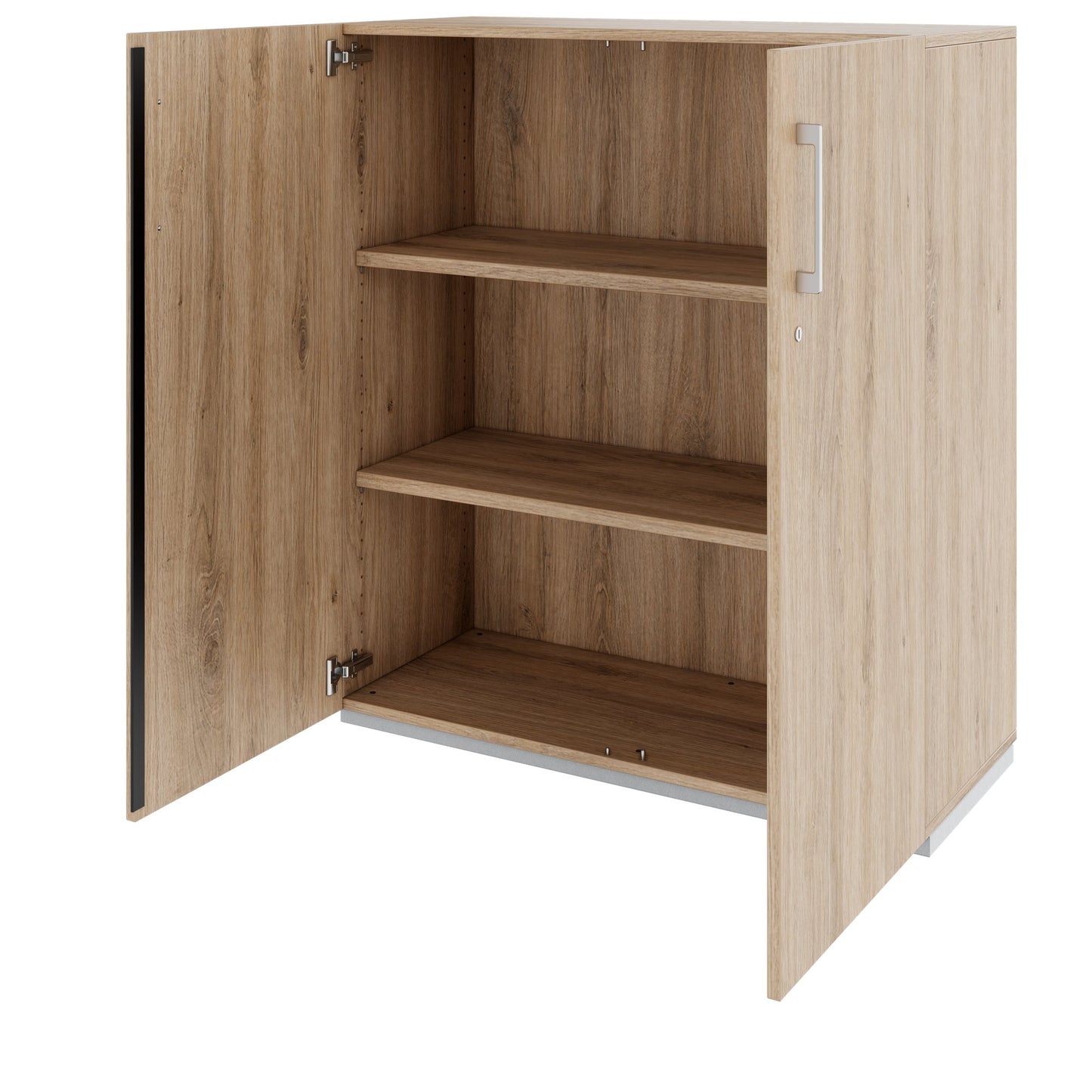 PRO Flügeltürenschrank | 3 OH, 800 - 1200 x 1140 mm, Soft-Close, Natureiche