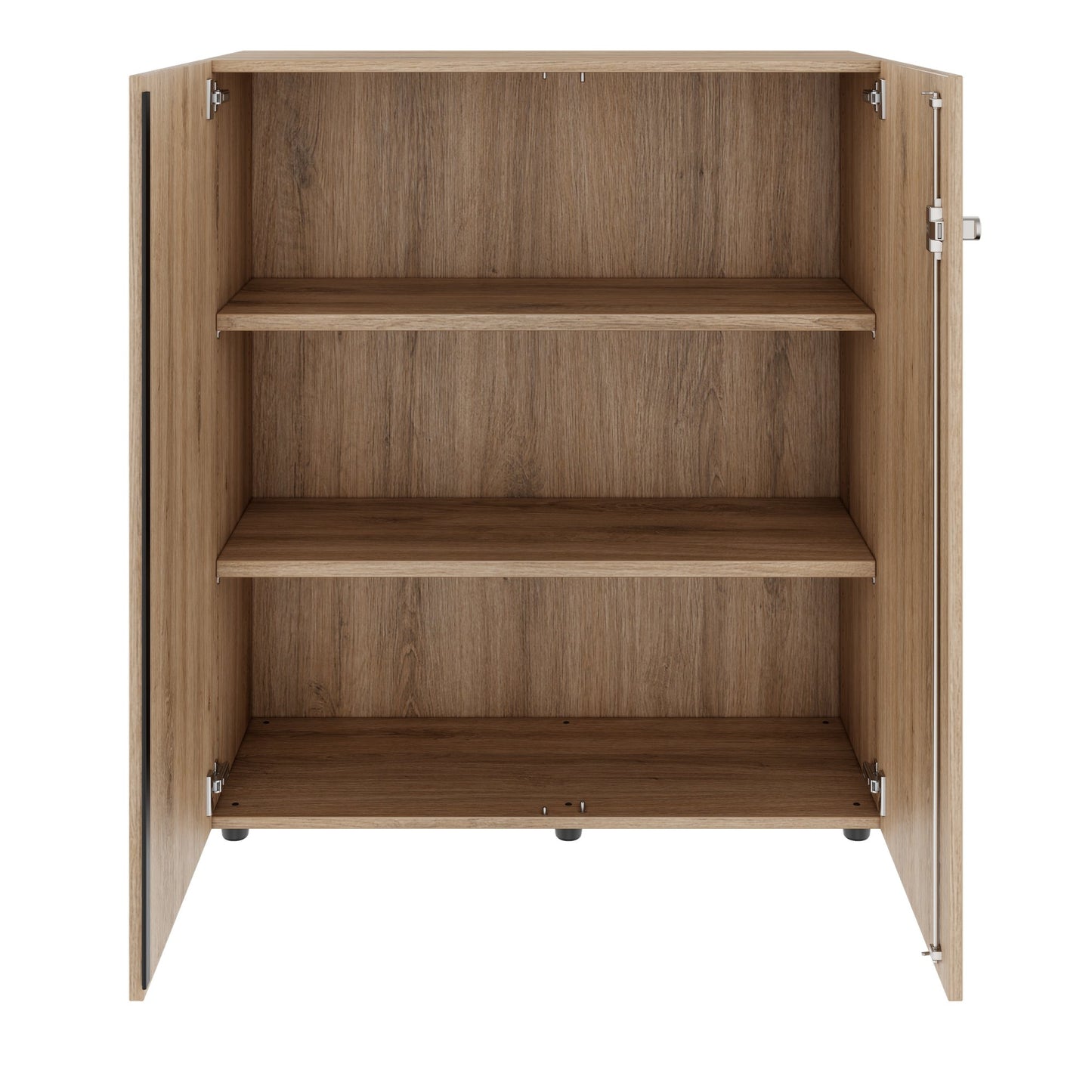 PRO Flügeltürenschrank | 3 OH, 800 - 1200 x 1140 mm, Soft-Close, Natureiche