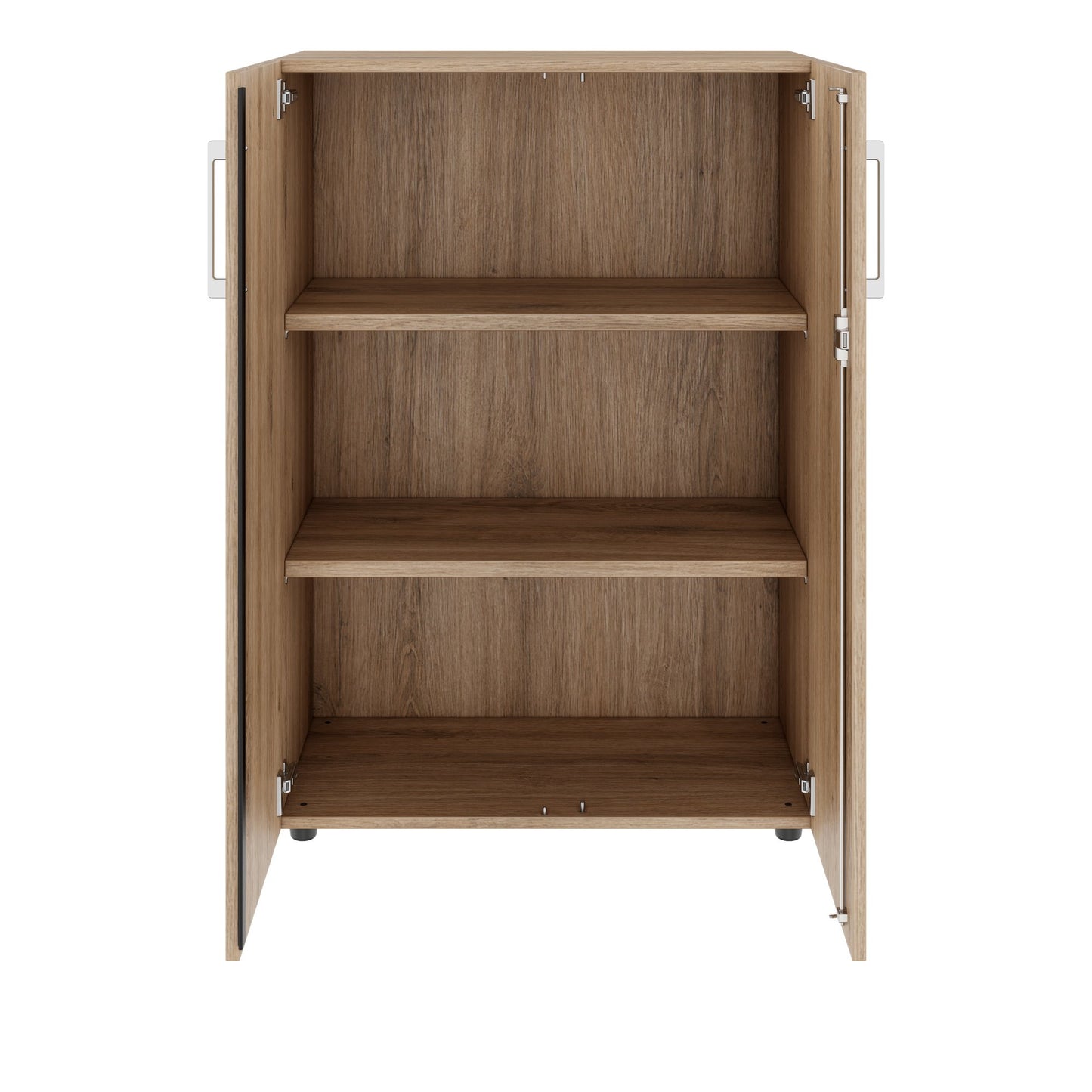 PRO Flügeltürenschrank | 3 OH, 800 - 1200 x 1140 mm, Soft-Close, Natureiche
