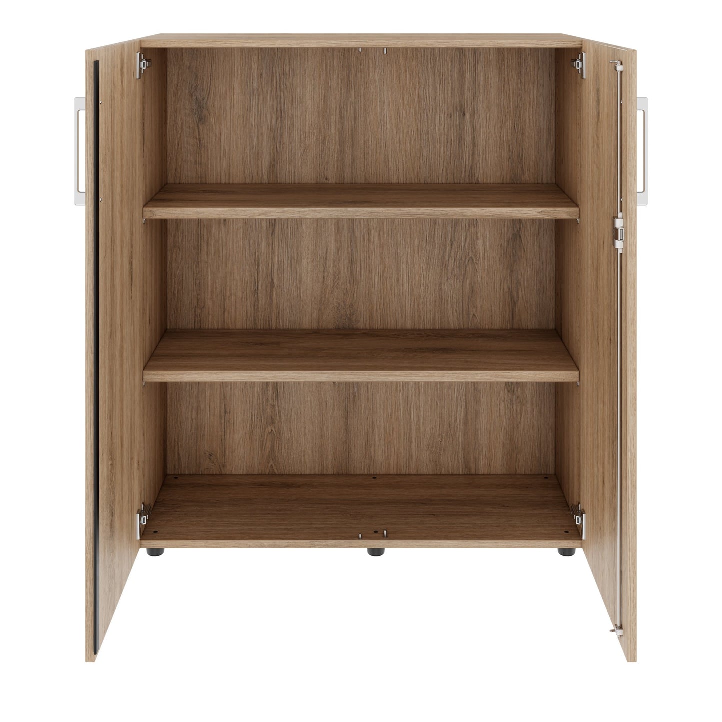 PRO Flügeltürenschrank | 3 OH, 800 - 1200 x 1140 mm, Soft-Close, Natureiche