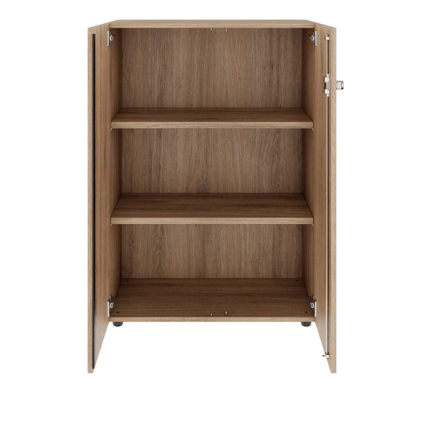 PRO Flügeltürenschrank | 3 OH, 800 - 1200 x 1140 mm, Soft-Close, Natureiche