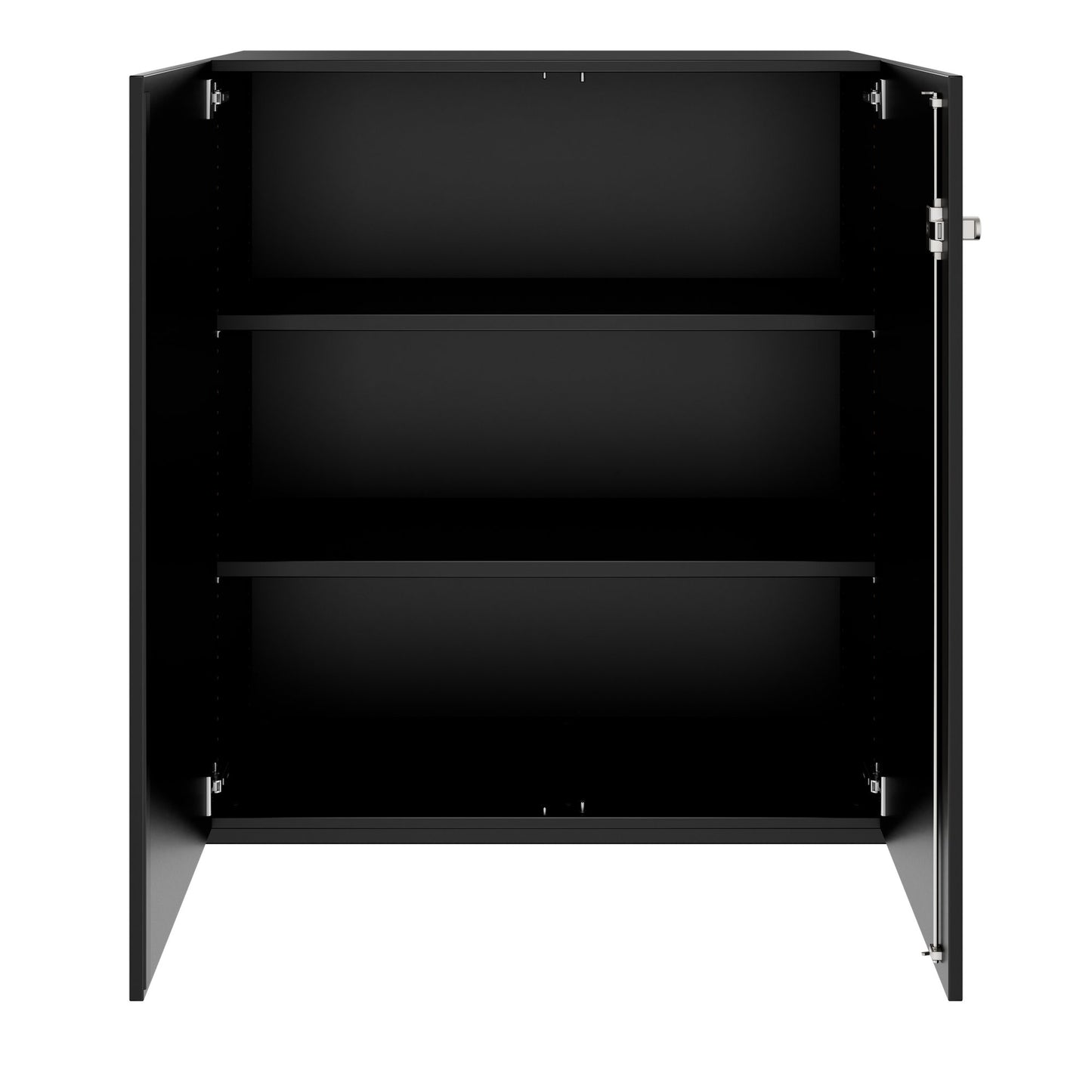 PRO Flügeltürenschrank | 3 OH, 800 - 1200 x 1140 mm, Soft-Close, Schwarz