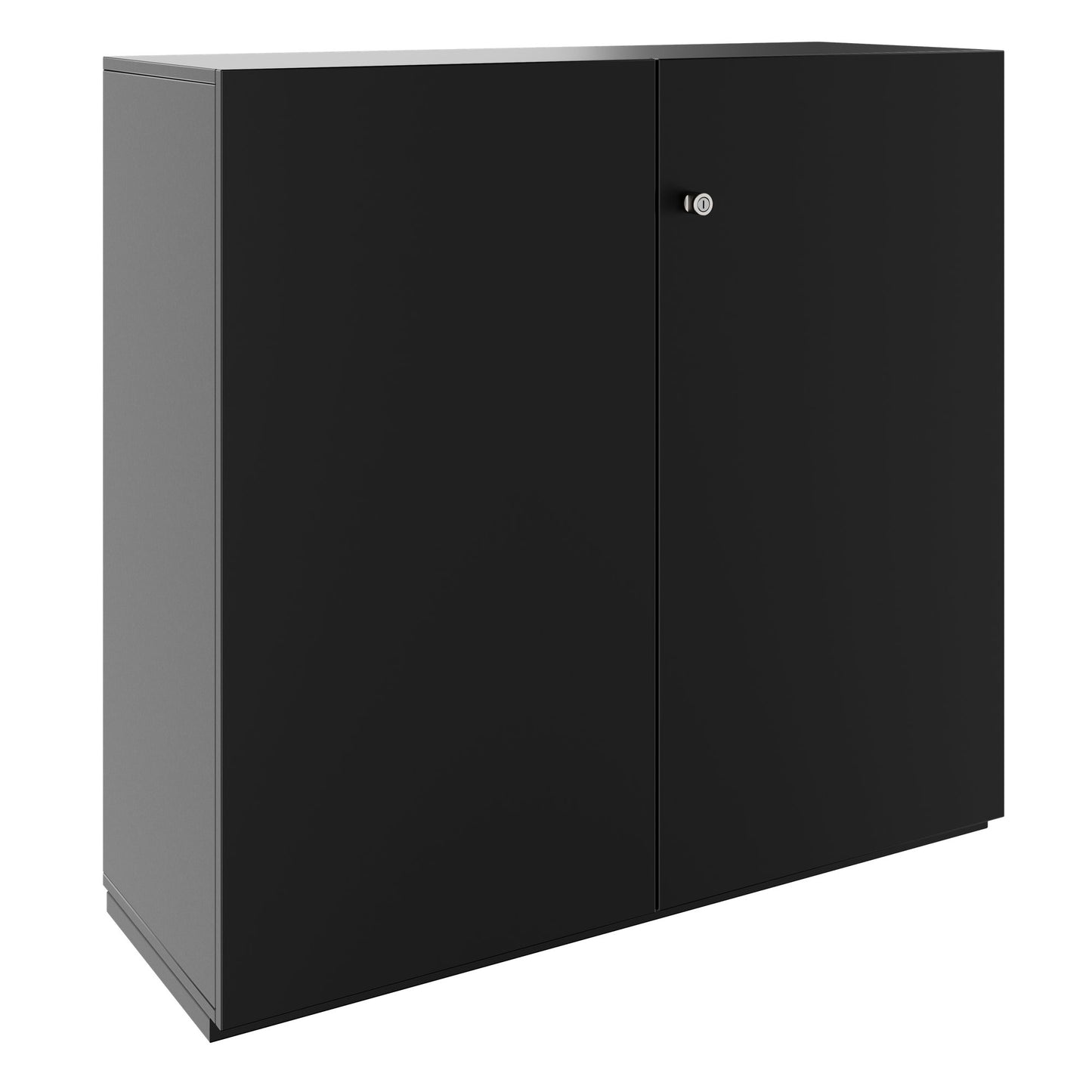 PRO Flügeltürenschrank | 3 OH, 800 - 1200 x 1140 mm, Soft-Close, Schwarz