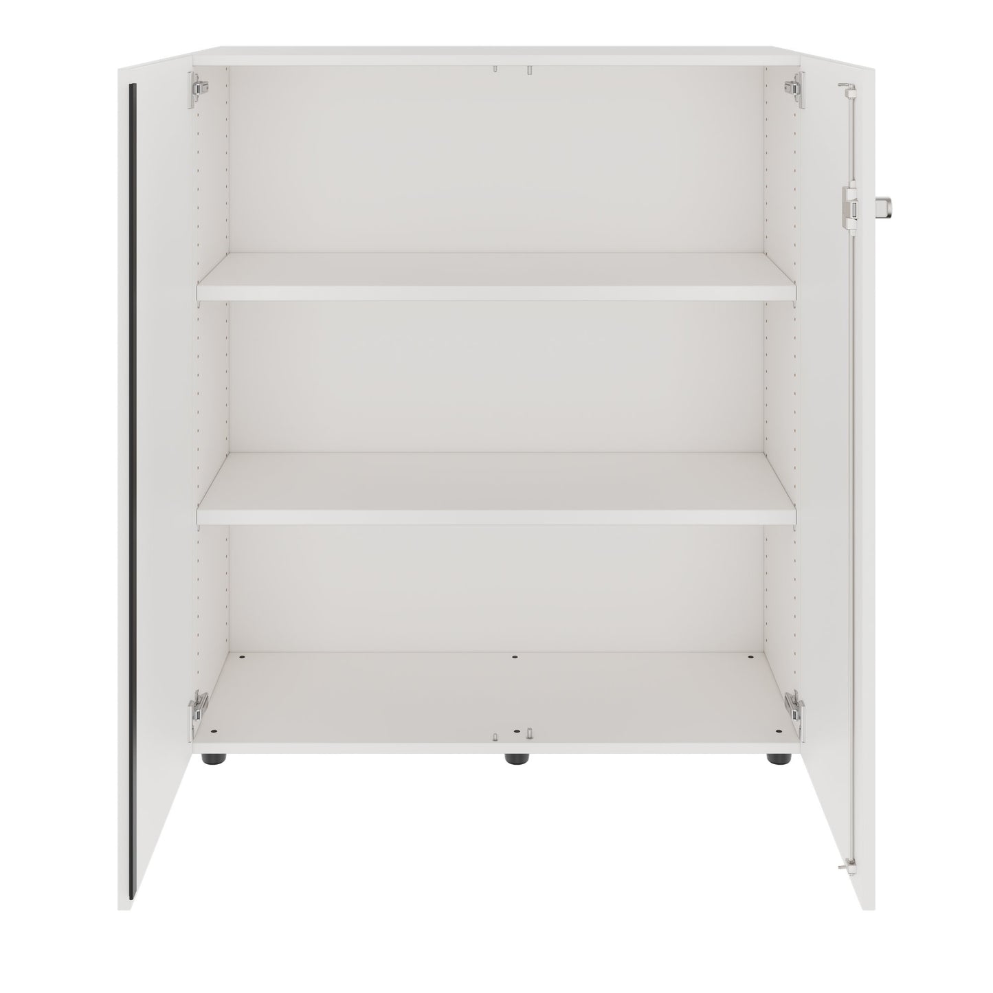 PRO Armoire à portes battantes | 3 OH, 800 - 1200 x 1140 mm, fermeture douce, blanc