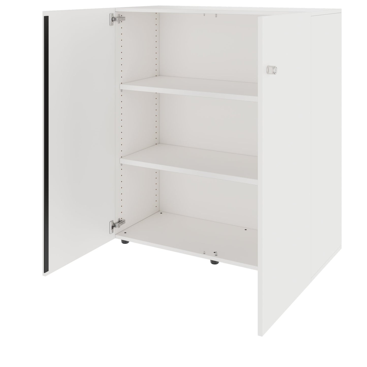 PRO Armoire à portes battantes | 3 OH, 800 - 1200 x 1140 mm, fermeture douce, blanc