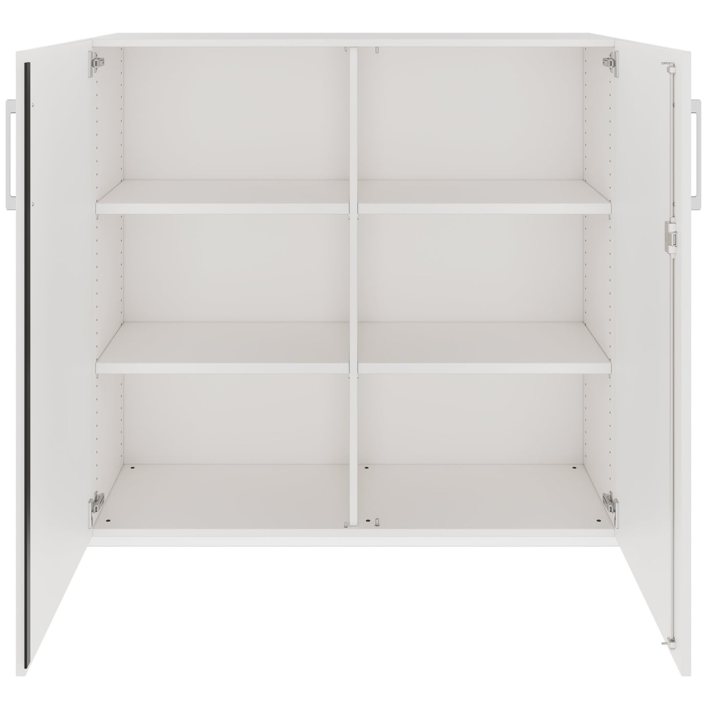 PRO Armoire à portes battantes | 3 OH, 800 - 1200 x 1140 mm, fermeture douce, blanc