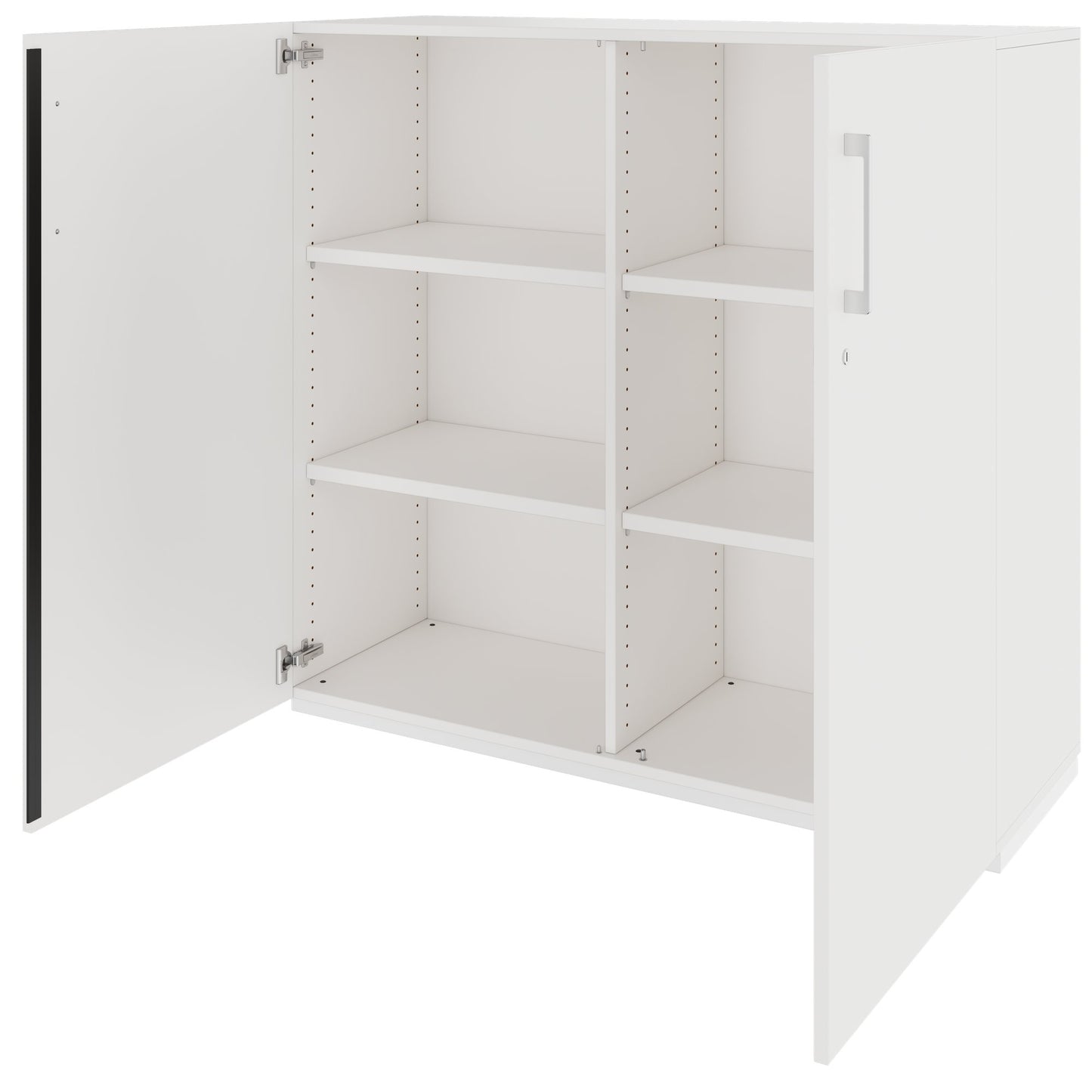 PRO Armoire à portes battantes | 3 OH, 800 - 1200 x 1140 mm, fermeture douce, blanc