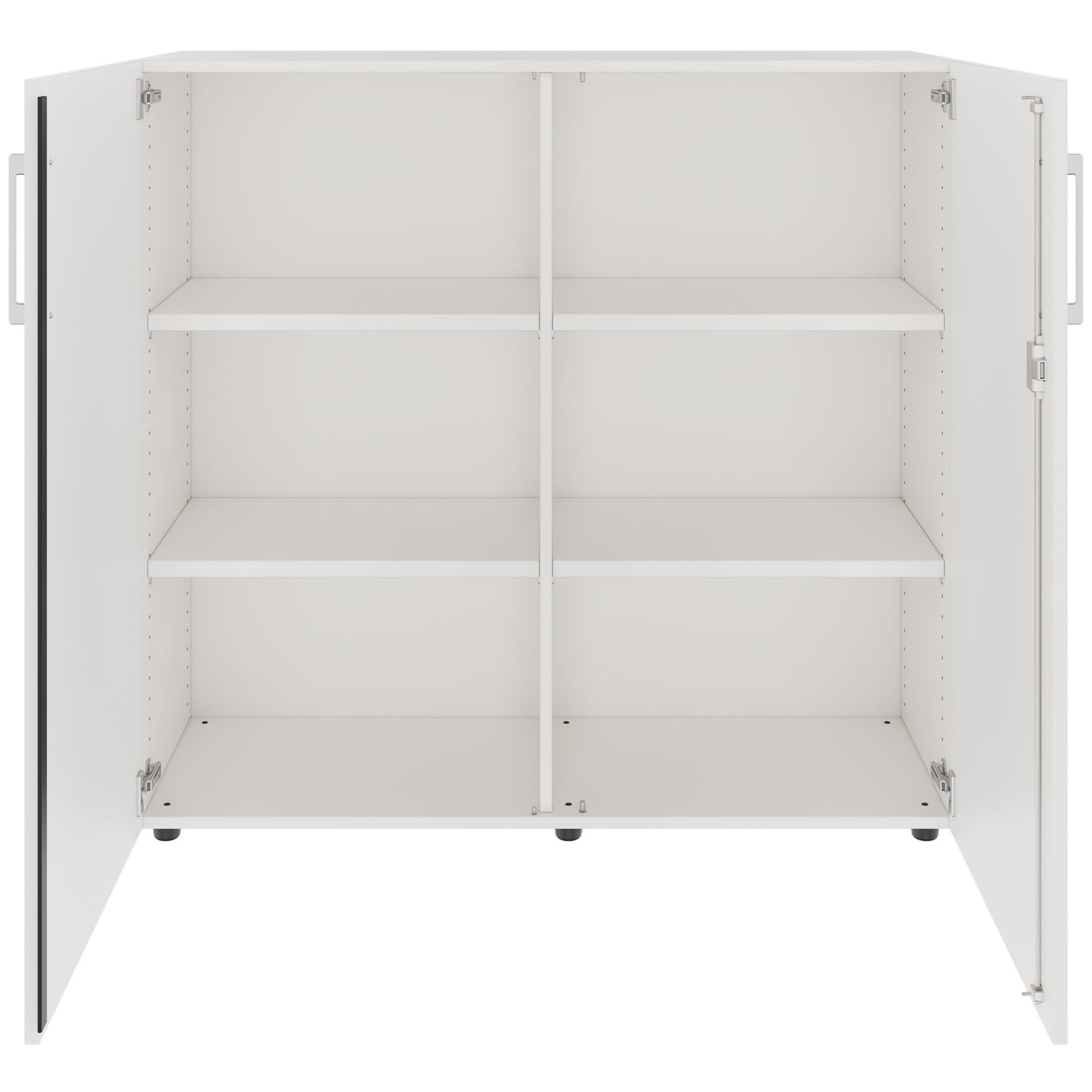PRO Armoire à portes battantes | 3 OH, 800 - 1200 x 1140 mm, fermeture douce, blanc
