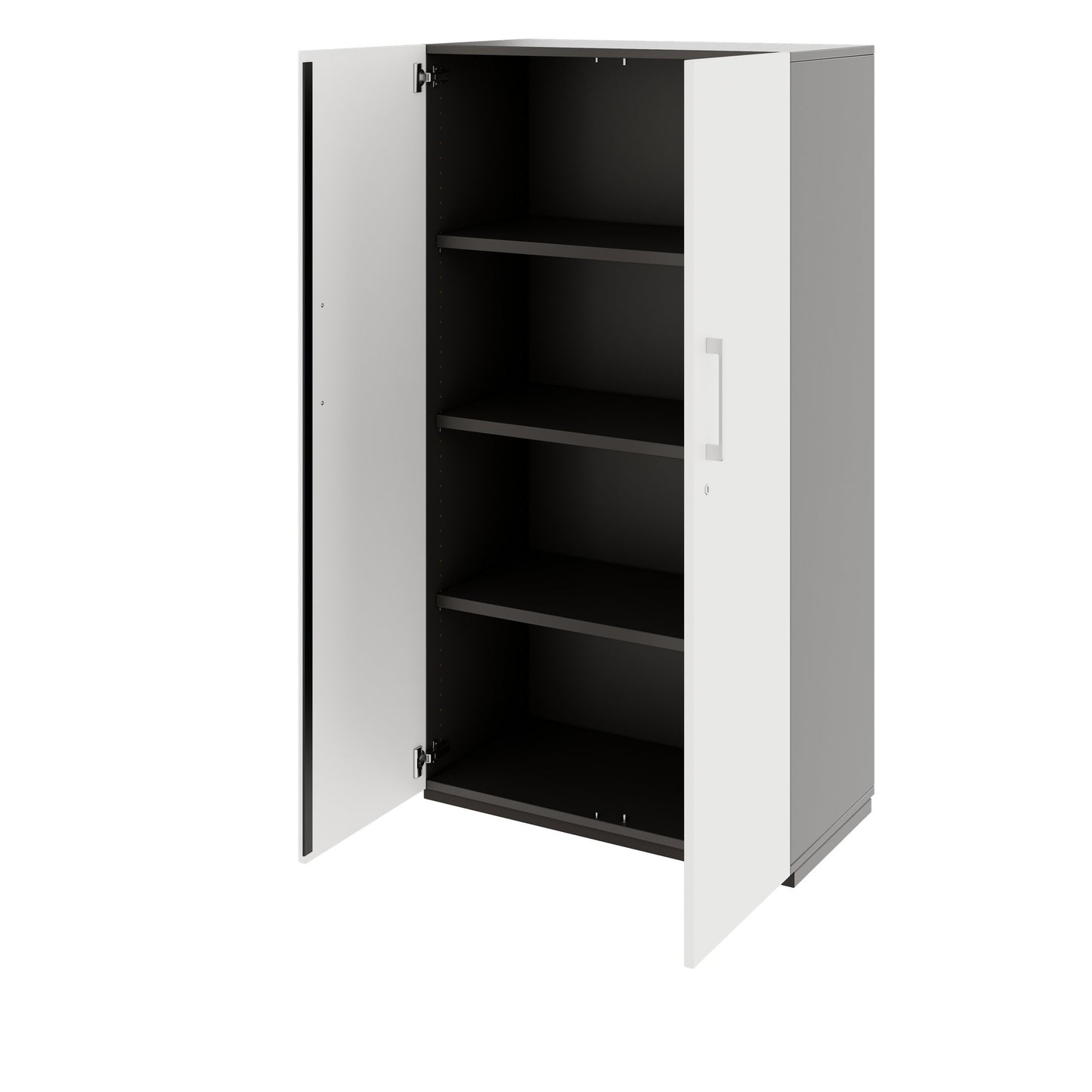 PRO Cabinetto per porte dell'ala | 4 OH, 800 - 1200 x 1510 mm, morbido -close, grafite / bianco
