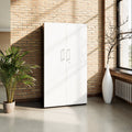 PRO Flügeltürenschrank | 4 OH, 800 - 1200 x 1510 mm, Soft-Close, Graphit / Weiß - 15 Thumbnail Image