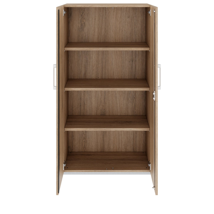 PRO Flügeltürenschrank | 4 OH, 800 - 1200 x 1510 mm, Soft-Close, Natureiche