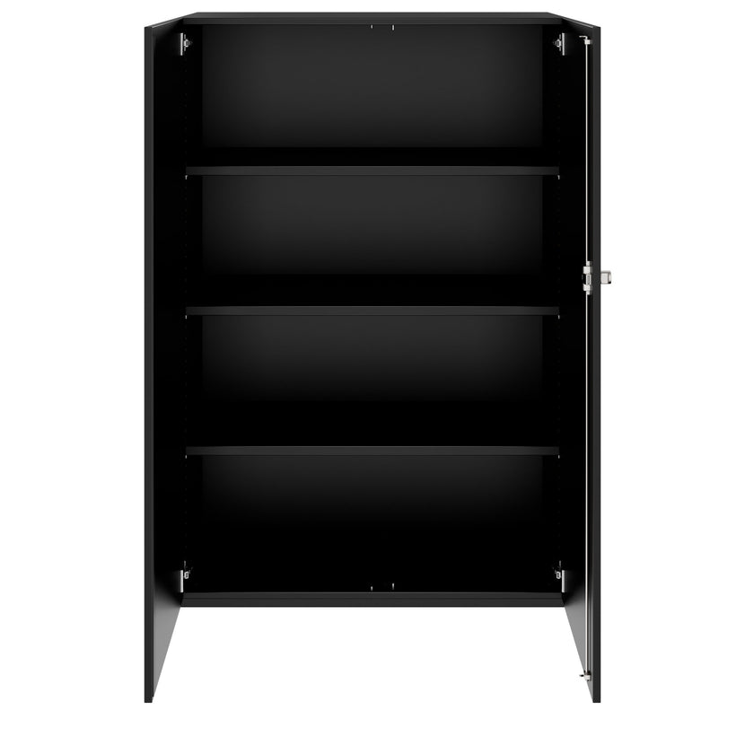 PRO Flügeltürenschrank | 4 OH, 800 - 1200 x 1510 mm, Soft-Close, Schwarz