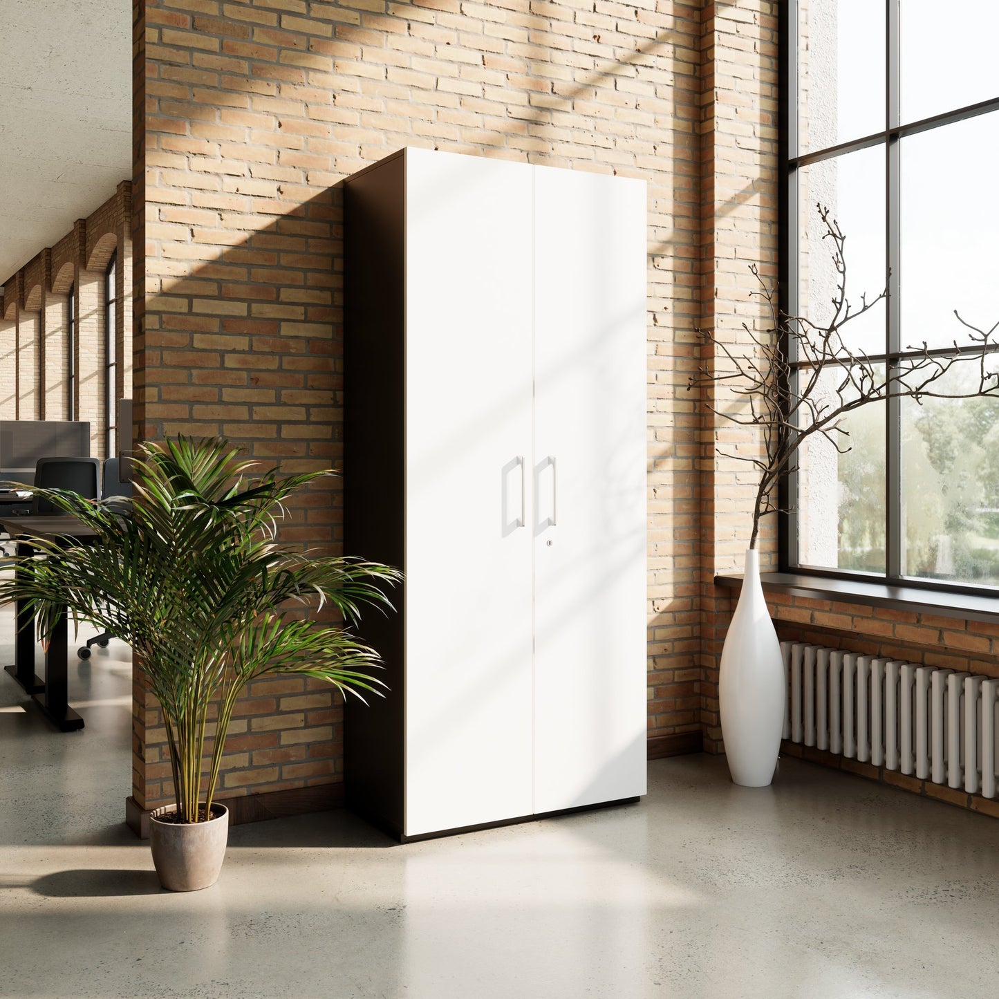 PRO Armoire de porte d'aile | 5 oh, 800 - 1200 x 1880 mm, Soft -Close, graphite / blanc