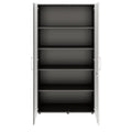 PRO Flügeltürenschrank | 5 OH, 800 - 1200 x 1880 mm, Soft-Close, Graphit / Weiß - 3 Thumbnail Image