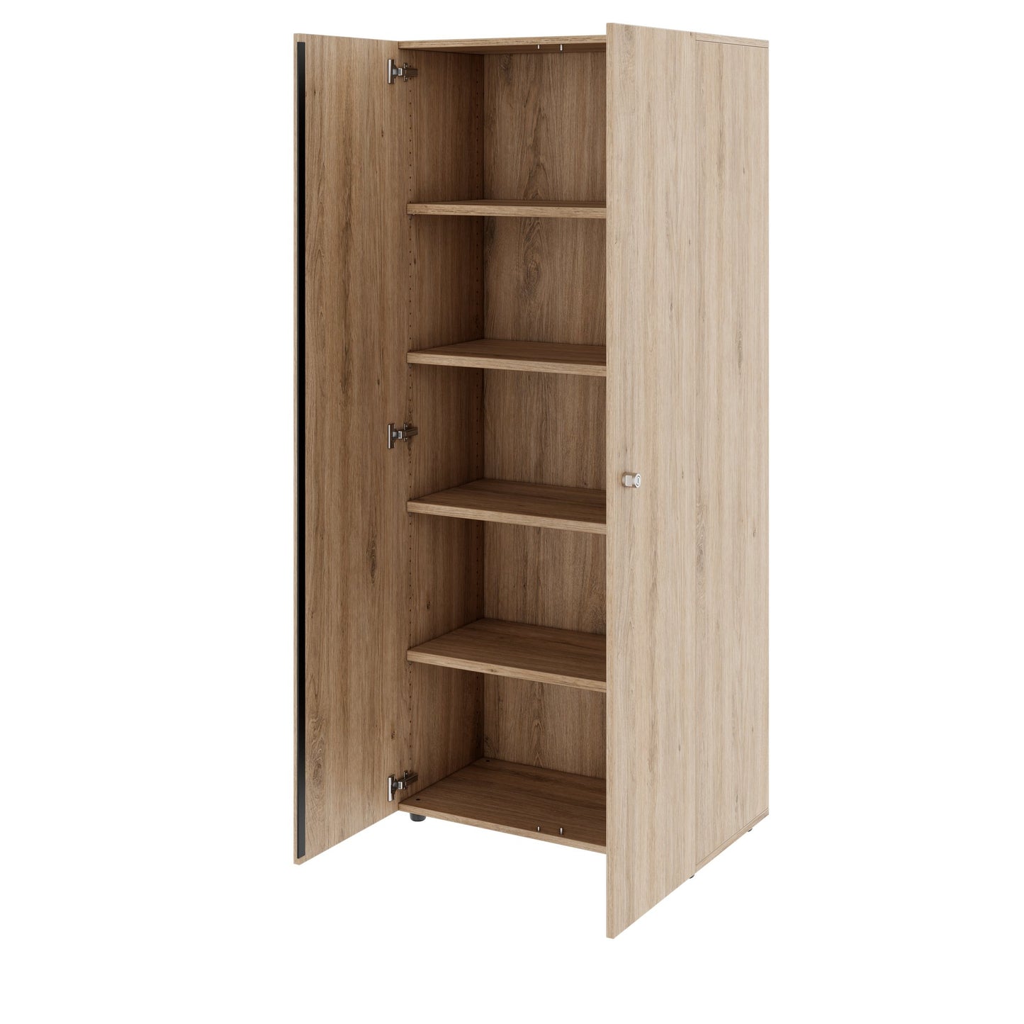 PRO Flügeltürenschrank | 5 OH, 800 - 1200 x 1880 mm, Soft-Close, Natureiche