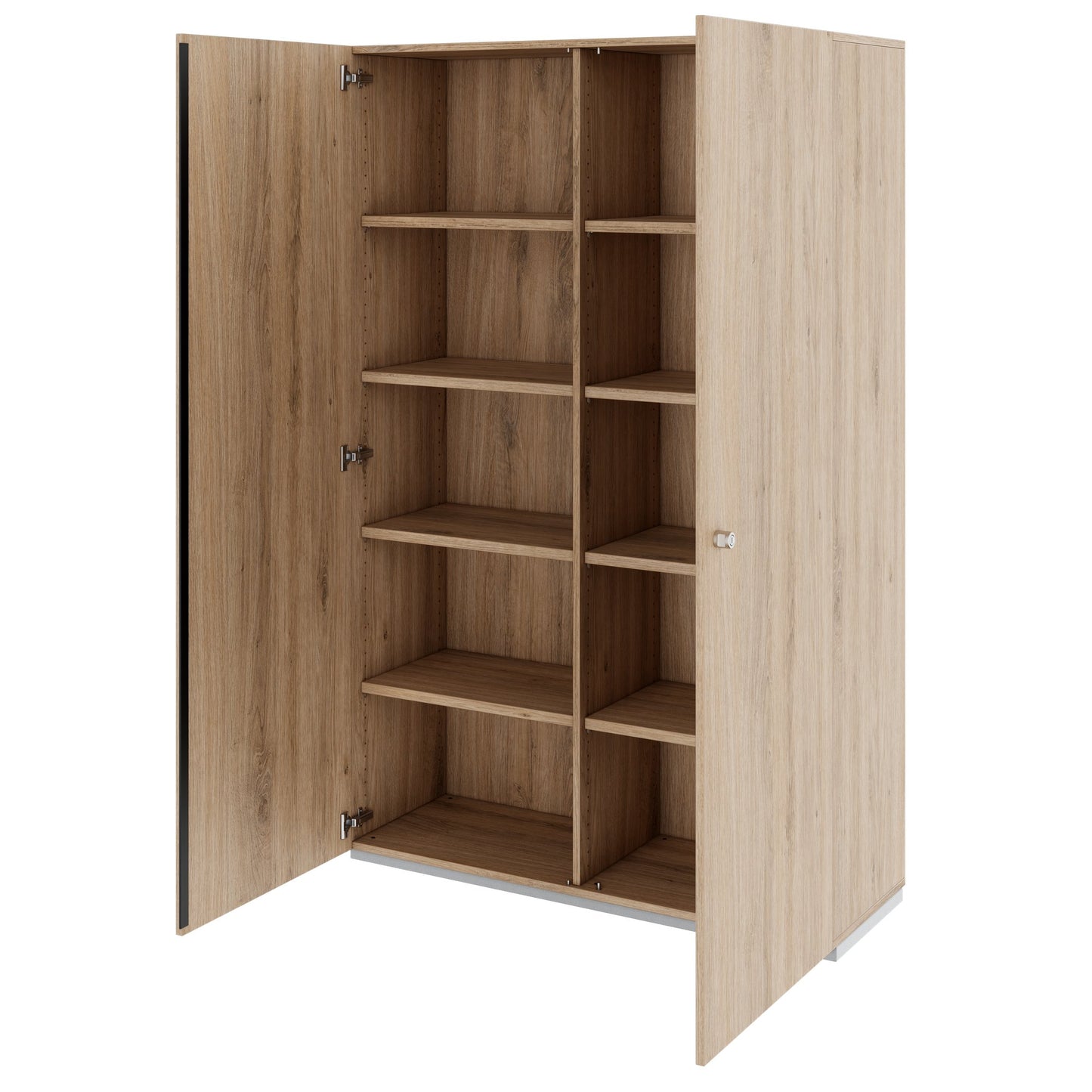PRO Flügeltürenschrank | 5 OH, 800 - 1200 x 1880 mm, Soft-Close, Natureiche
