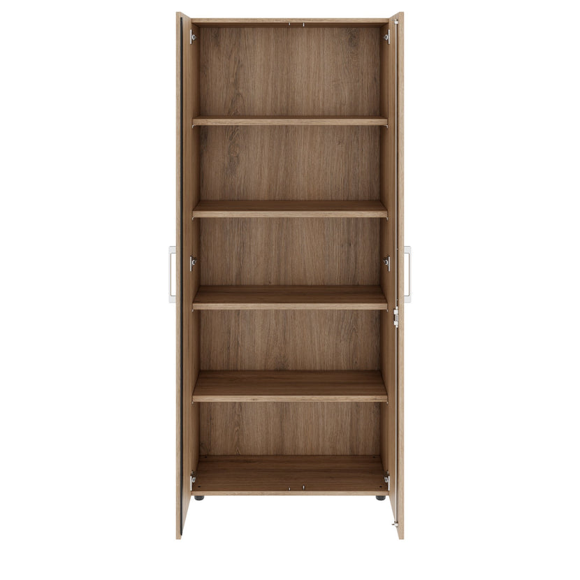 PRO Flügeltürenschrank | 5 OH, 800 - 1200 x 1880 mm, Soft-Close, Natureiche