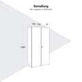 PRO Wing door cabinet | 5 Oh, 800 - 1200 x 1880 mm, soft -close, white - 14 Thumbnail Image