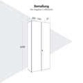 PRO Flügeltürenschrank | 6 OH, 800 - 1200 x 2250 mm, Soft-Close, Graphit / Weiß - 15 Thumbnail Image