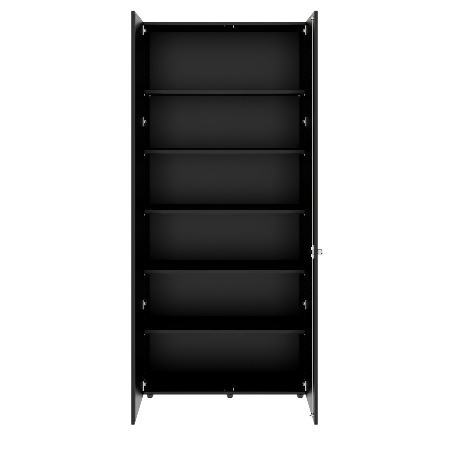 PRO Flügeltürenschrank | 6 OH, 800 - 1200 x 2250 mm, Soft-Close, Schwarz