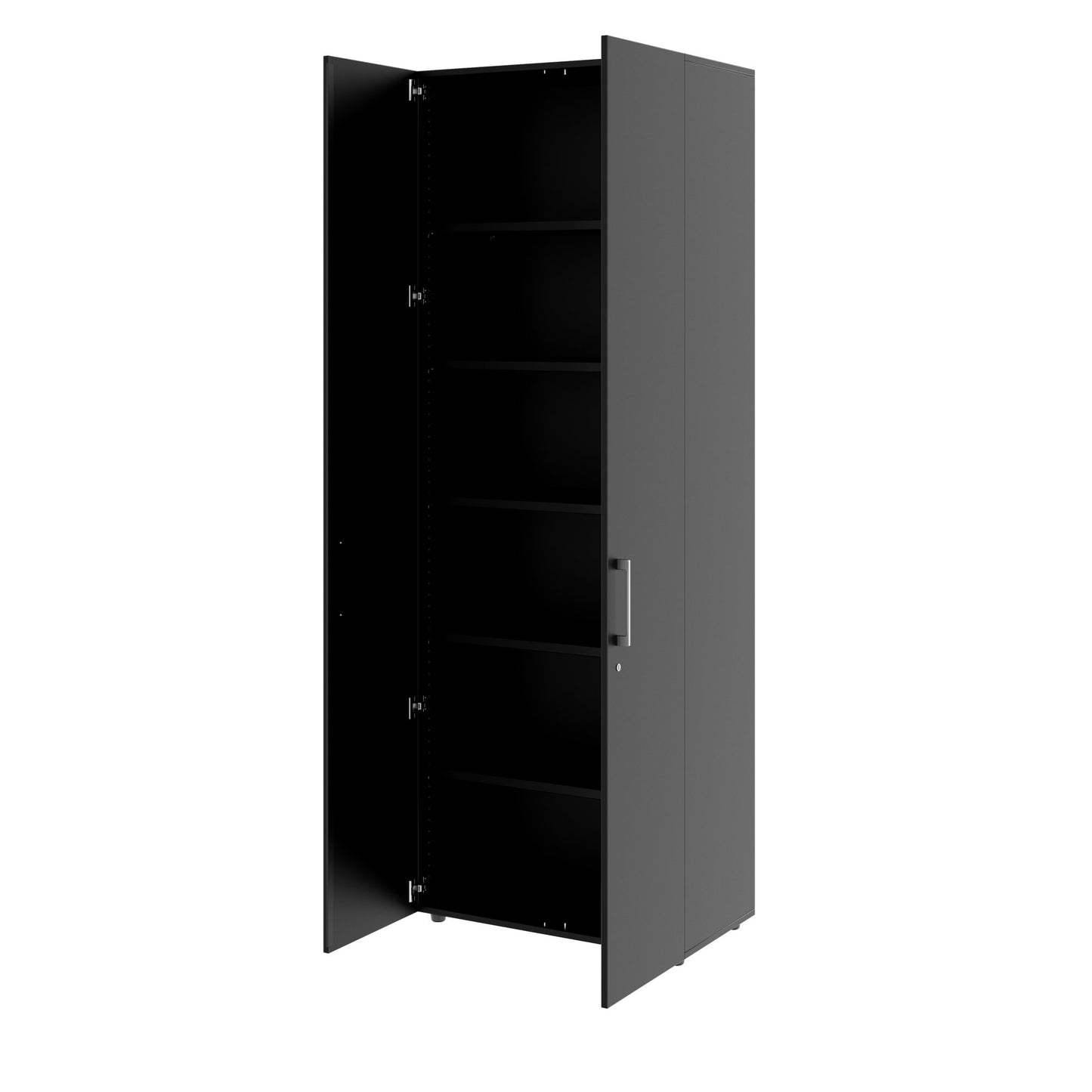 PRO Flügeltürenschrank | 6 OH, 800 - 1200 x 2250 mm, Soft-Close, Schwarz