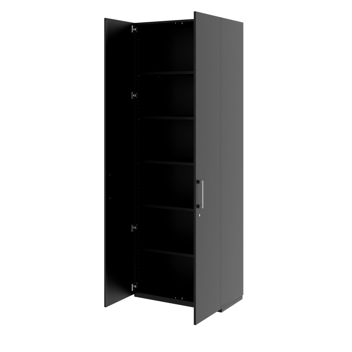 PRO Flügeltürenschrank | 6 OH, 800 - 1200 x 2250 mm, Soft-Close, Schwarz
