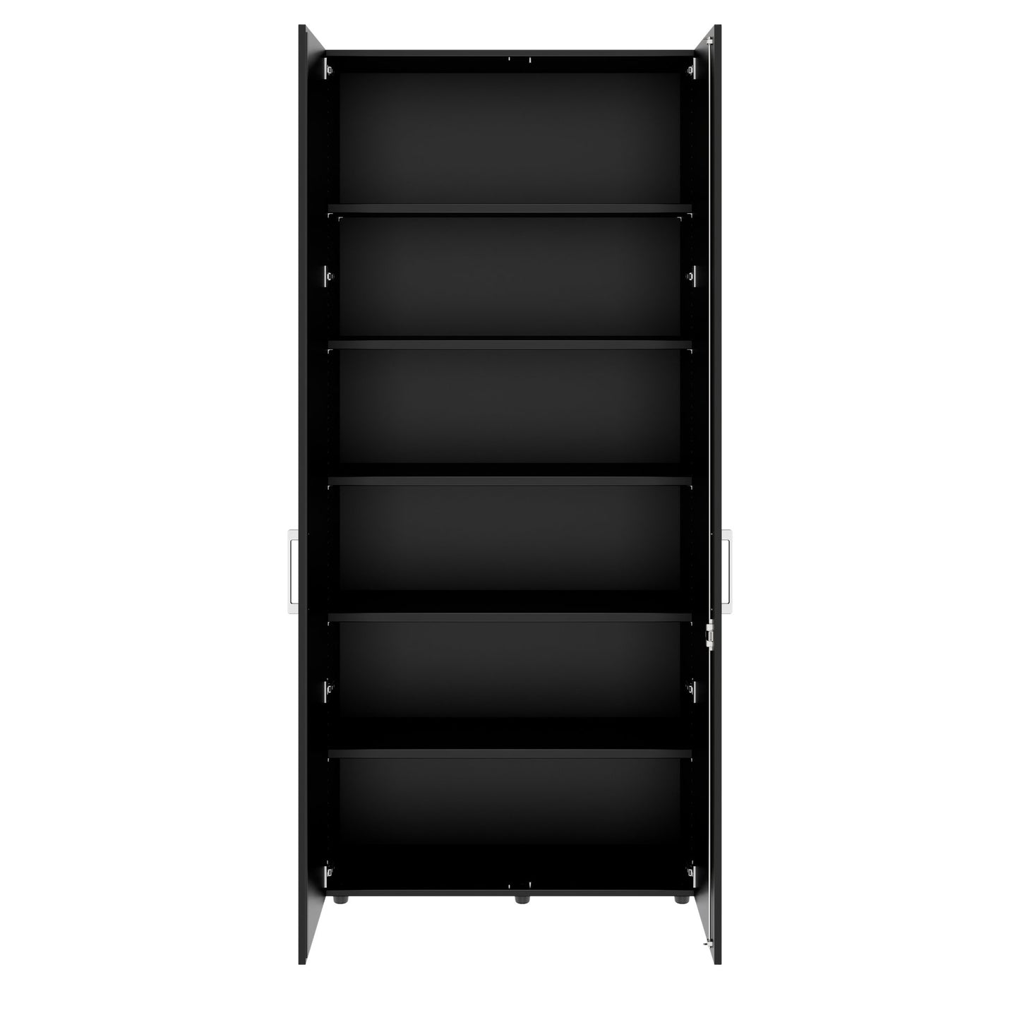 PRO Flügeltürenschrank | 6 OH, 800 - 1200 x 2250 mm, Soft-Close, Schwarz