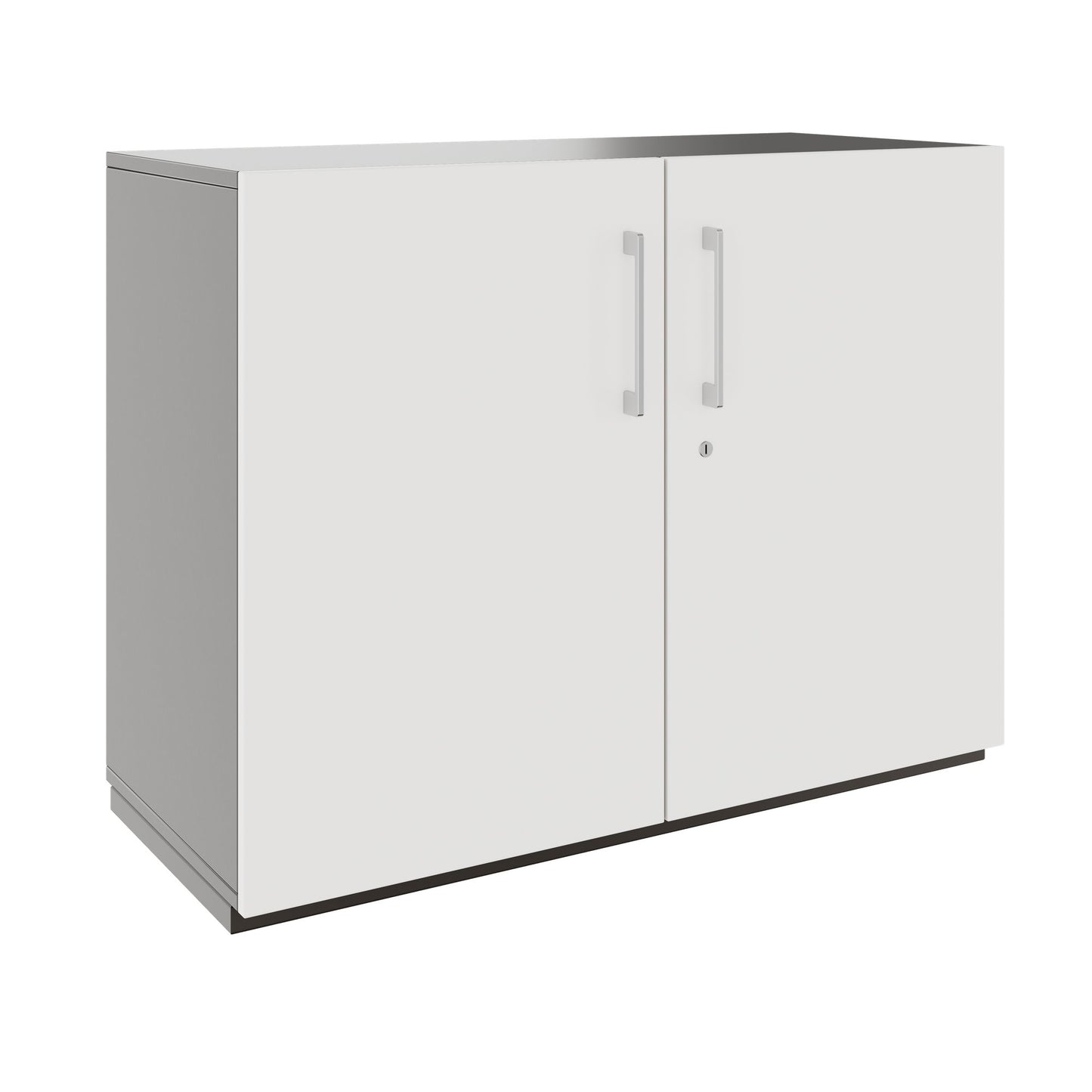 PRO Armoire à portes battantes | 2 OH, 800 - 1200 x 770 mm, fermeture douce, graphite / blanc