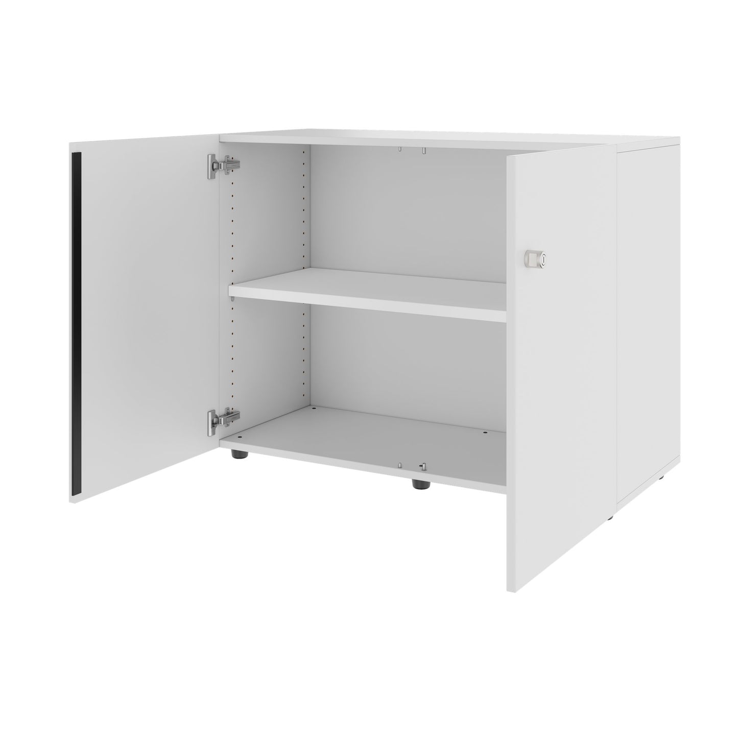 PRO hinged door cabinet | 2 OH, 800 - 1200 x 770 mm, soft close, gray