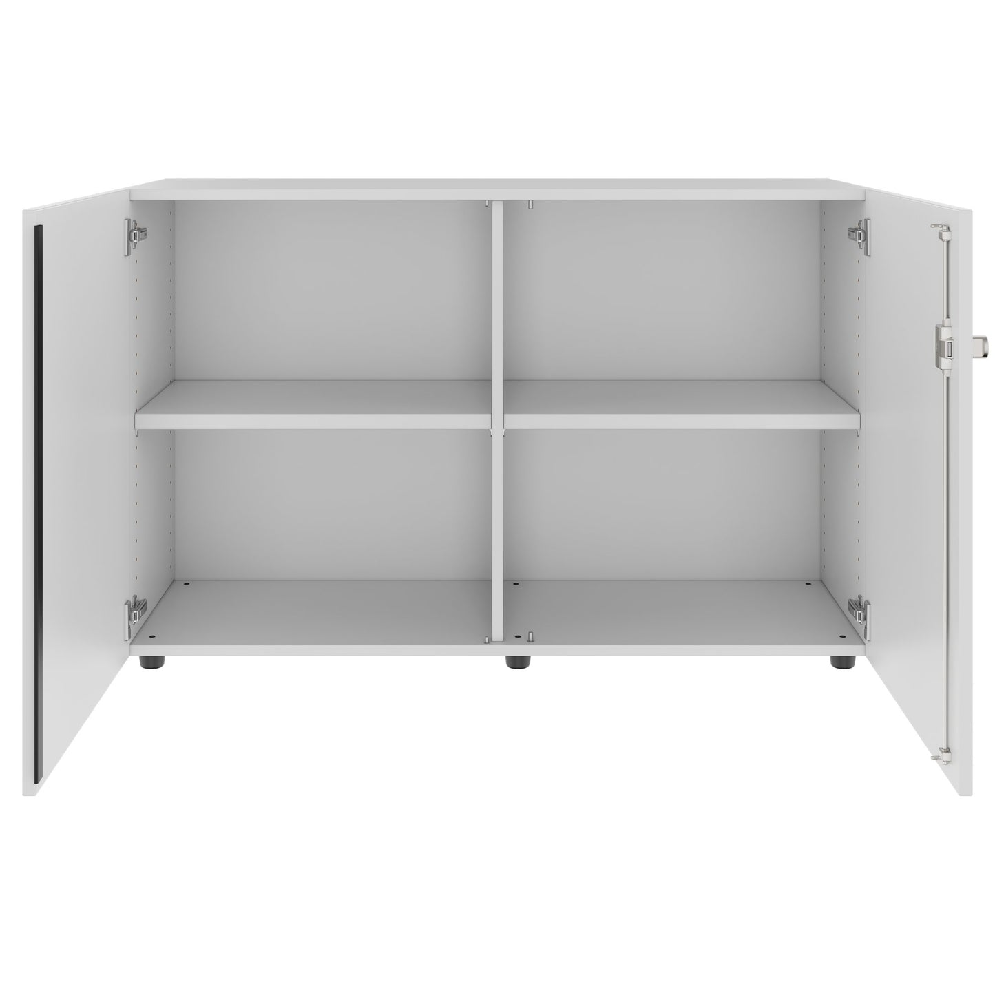 PRO hinged door cabinet | 2 OH, 800 - 1200 x 770 mm, soft close, gray
